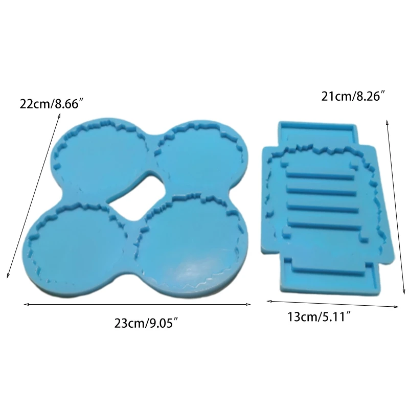 

Coaster+Stand Set Epoxy Resin Mold Cup Mat+Holder Silicone Mould DIY Crafts Kit B85E