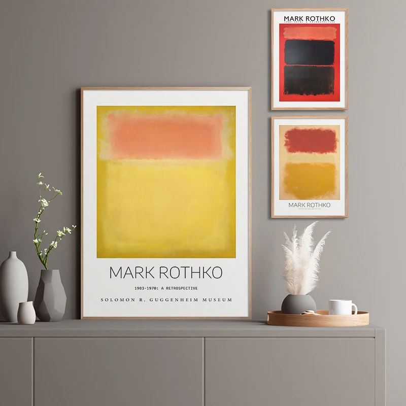 Абстрактный музейный выставочный плакат Марк Ротко Печать на холсте живопись
