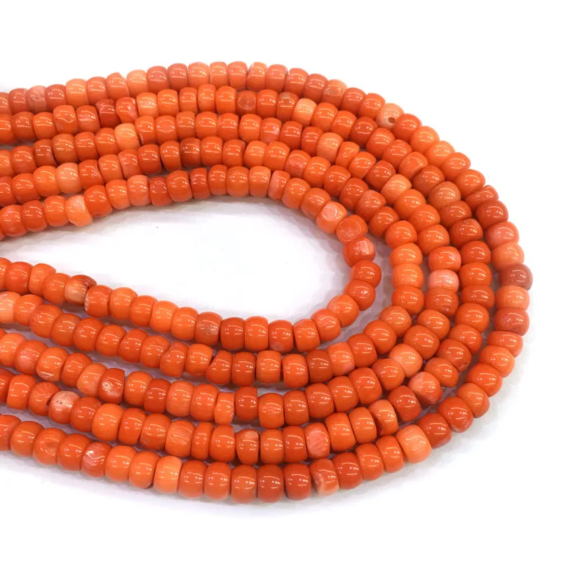 

Коралловый камень коралл beads-orange-4x7-5x78mm-length 38 см коралловые бусины для самостоятельного изготовления ювелирных изделий ожерелье браслет