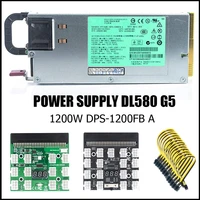 dps 1200fb a 1200w psu power supply hp server power breakout board 12pcs 6pin cables dl580g5 mining set