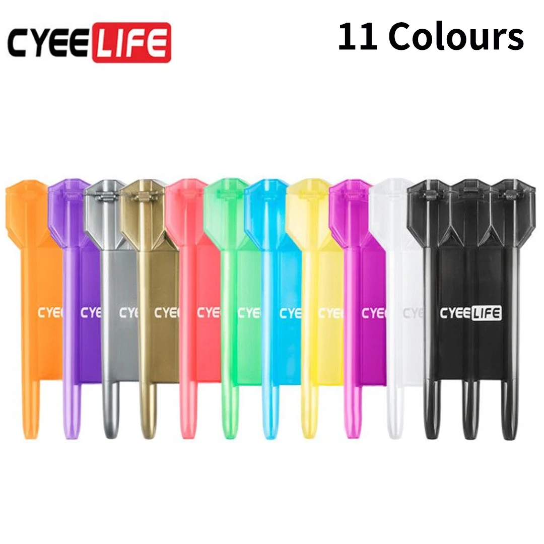 

CyeeLife Plastic dart carrying case with key buckle Darts carry wallet Holder box 11 Colors 1pcs