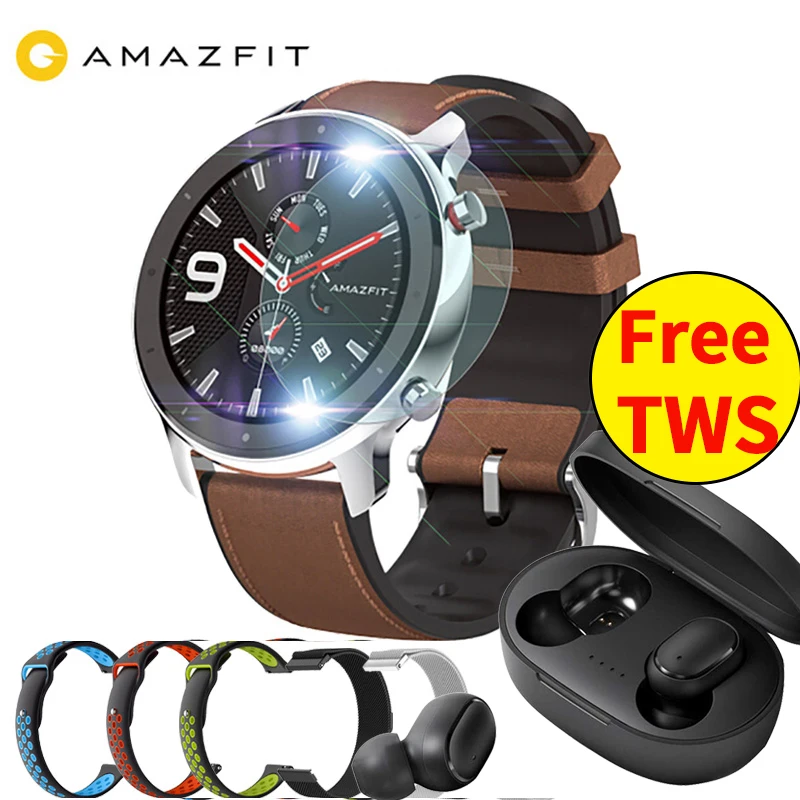 【ES запас 】 47 мм Huami AMAZFIT GTR Смарт часы глобальная версия gps 5ATM Водонепроницаемый