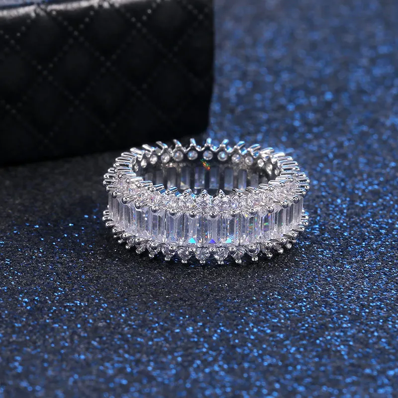 Роскошные Модные прямоугольные искусственные кольца Visisap массивные обручальные