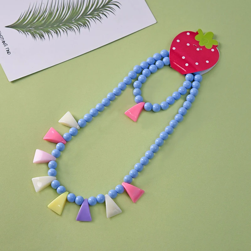 

DIY Handmade Cute Cartoon Acrylic Flower Heart Animal Child Sweater Colorful Necklace Bracelet Girl's Gifts Children Jewelry