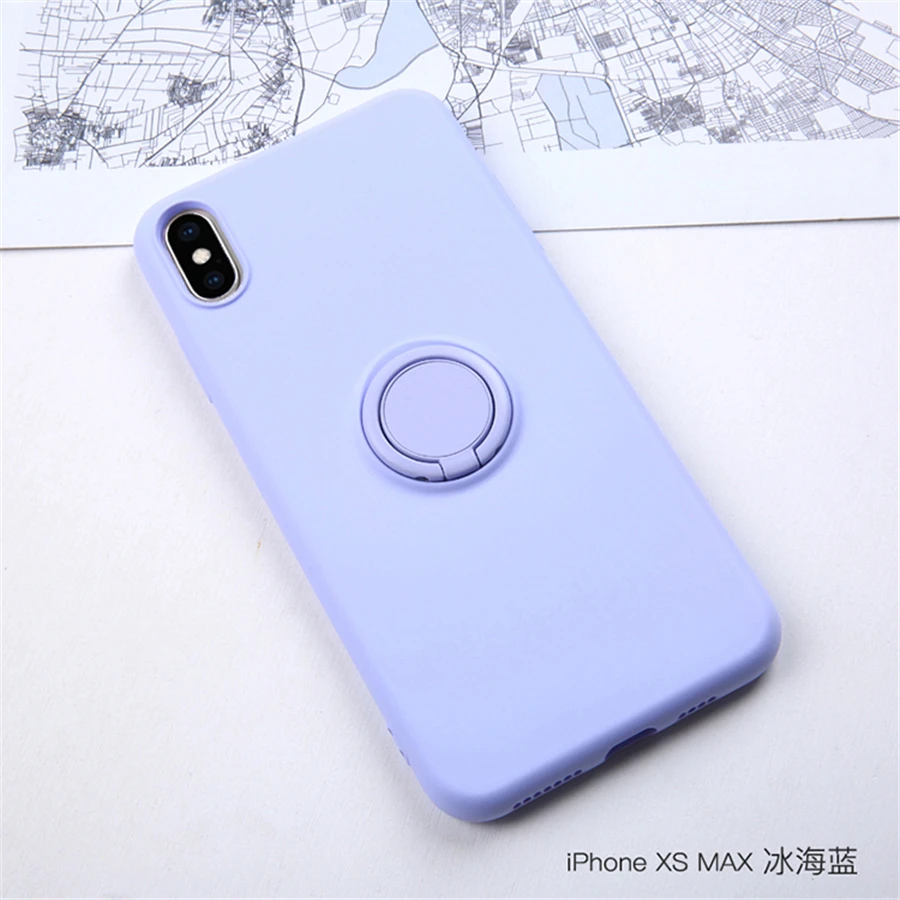Магнитный держатель кольца для телефона для iPhone XS MAX XR X 8 7 6 6S Plus тонкие Чехлы вращение на 360 градусов Автомобильный держатель Крышка