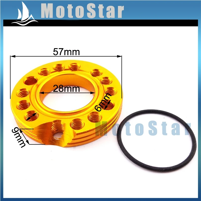 Золотой Алюминиевый Карбюратор с ЧПУ 28 мм впускной регулятор впускного