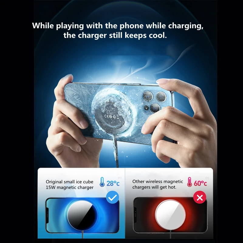 

Magnetic Wireless Charger For iPhone 12 Pro Max Magsafe Charger 15W Fast Charging Dock For Samsung Xiaomi Quick Wireless Charger