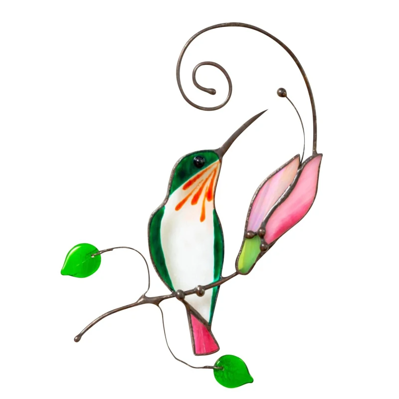 Window Hanging Small Bird Ornament Stained Glass Home Wall Decoration For Outdoor Garden Memorial Handicrafts Gift Good Luck | Дом и сад