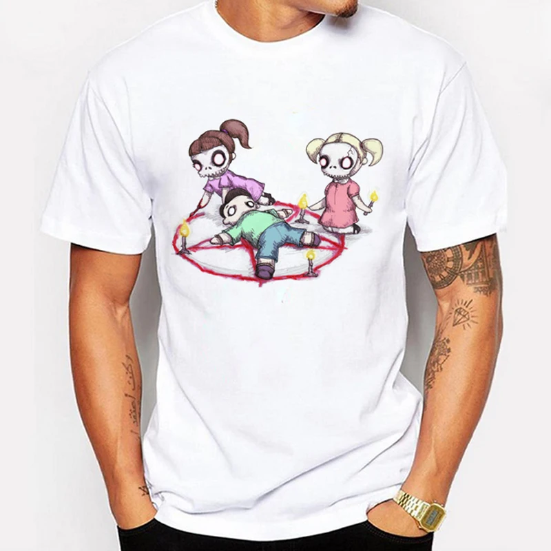 Мужская Уличная Футболка с принтом супернатура сатана футболка let's summon demons