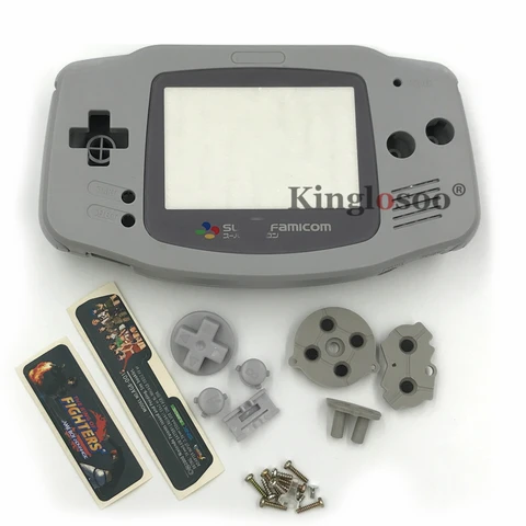 Однотонный чехол для полной крышки сменный комплект для игрового мальчика Advance GBA корпус с резиновыми прокладками