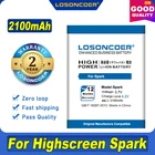 100% Оригинальный LOSONCOER 2100 мАч для батареи Highscreen Spark