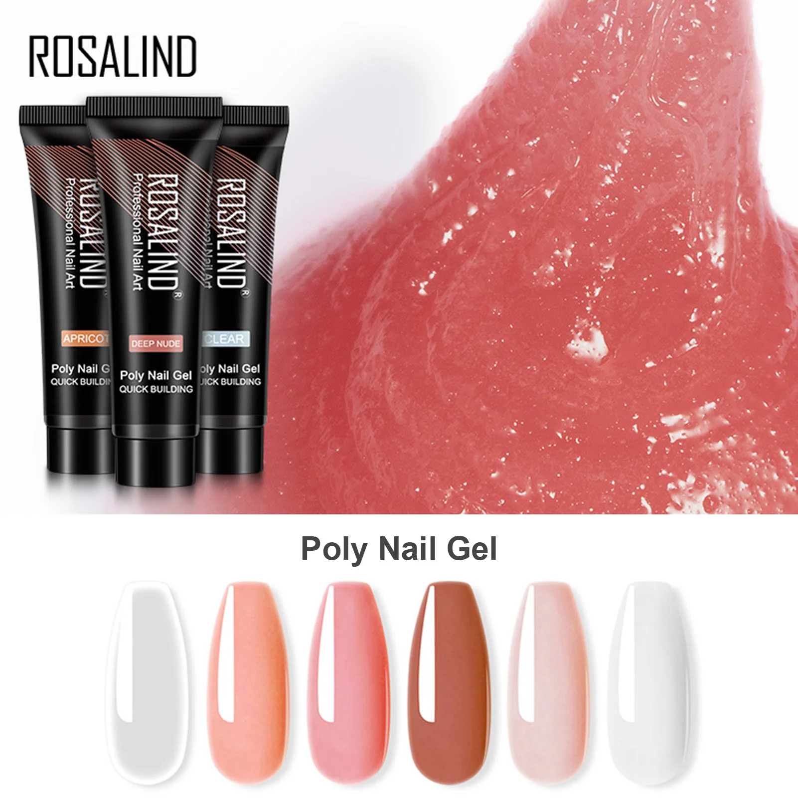 

Nail Extension Gel Set Nail Gel Kit Nail Art Salon Starter Set Six-pack extension gel set 15ML multi-color mix and match UV