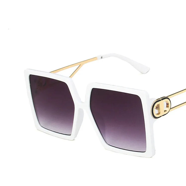 

European and American hollow metal temple sunglasses square personality big frame catwalk sunglasses trendy sunglasses