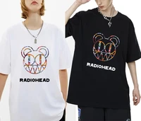 thom yorkeenglish rock band tees anime cartoon style radiohead print t shirts short sleeve alternative rockindie rock t shirt