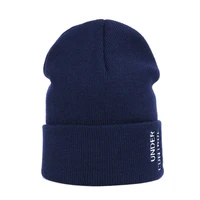 unisex knitted hat beanie hat fashion letter embroidery winter hat ladies 100 cotton hat hip hop hat outdoor warm ski hat casua