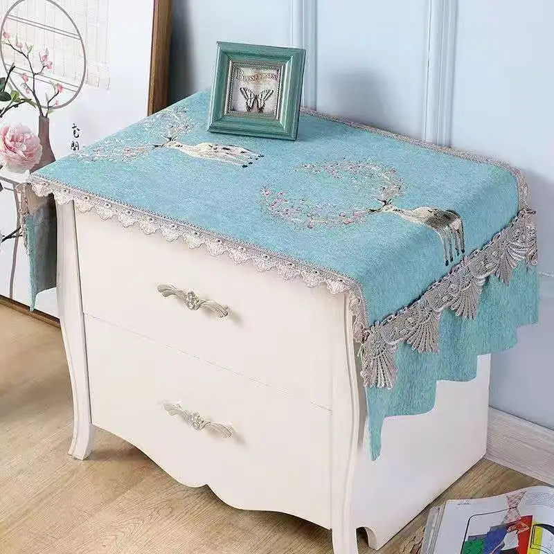

Bedside table dust cover dustproof cloth simple European non-slip cover towel cover cloth bedside counter cloth tablecloth
