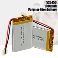 1000mAh 3 7V 523450 Polymer Lithium Rechargeable Battery Li-ion Battery For GPS Smart Phone DVD MP3 MP4 MP5 Led Lamp Lipo cell