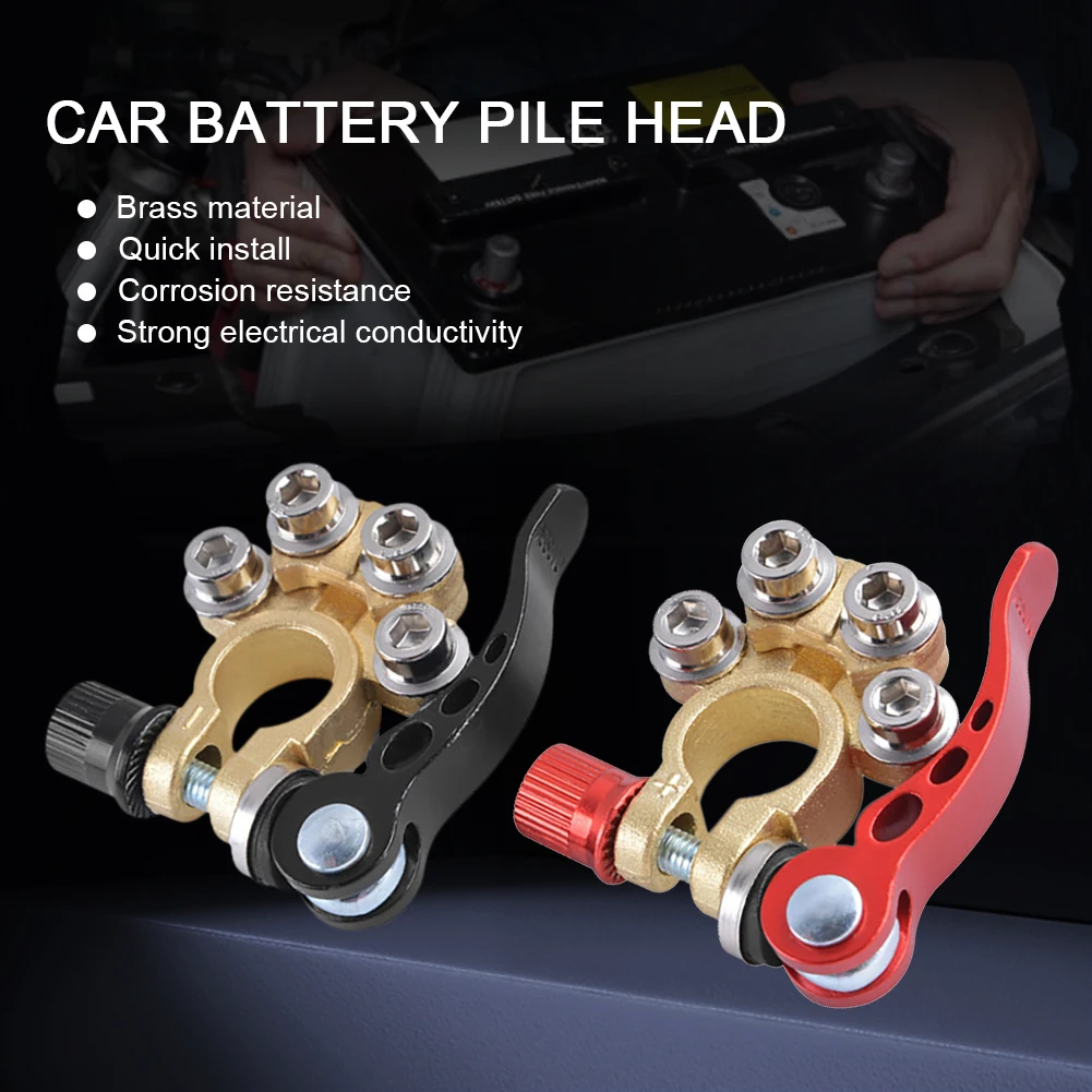 

Auto Cables Connectors Accessories Screw Connection Positive & Negative Car Battery Terminals Clamps Connector Clamp Clips