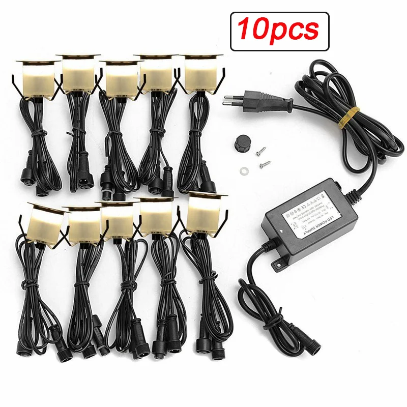 Светодиодный напольный светильник s IP67 10 шт. водонепроницаемый встраиваемый для