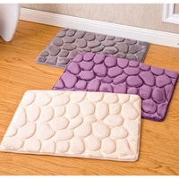 1pc cobblestone bath mats non slip bathroom mats rug pad home floor toilet water absorption carpets memory foam mat door mats