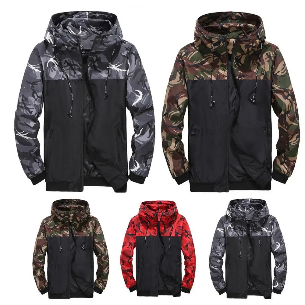 

Men Coat Camouflage Long Sleeve Stylish Windproof Waterproof Cardigan Loose Jackets Men Coats Sweatshirt Autumn Winter