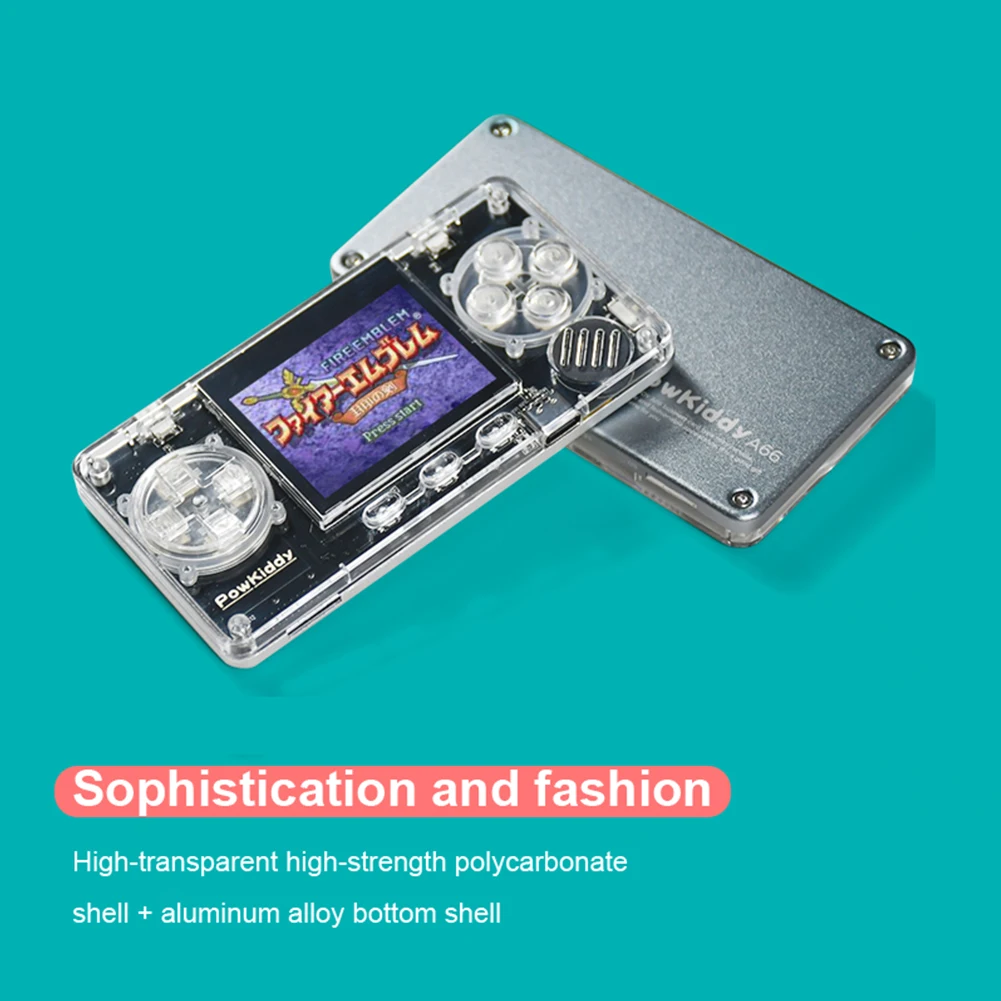 

Powkiddy A66 Retro Handheld Game Console Built-in 4000 Games Portable Mini Pocket Game Player with 2 inch LCD Display Kid Gift
