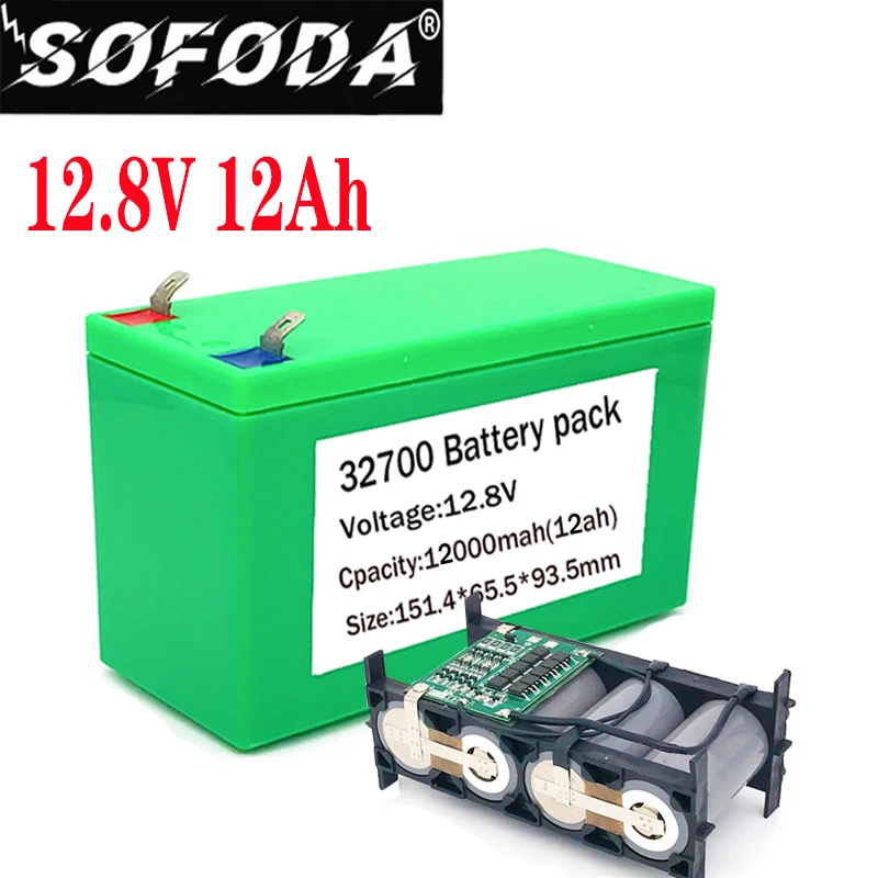 32700 Lifepo4 Батарея пакет 4S1P 12 8 V 12Ah с 4S 40A сбалансированный BMS для электрического
