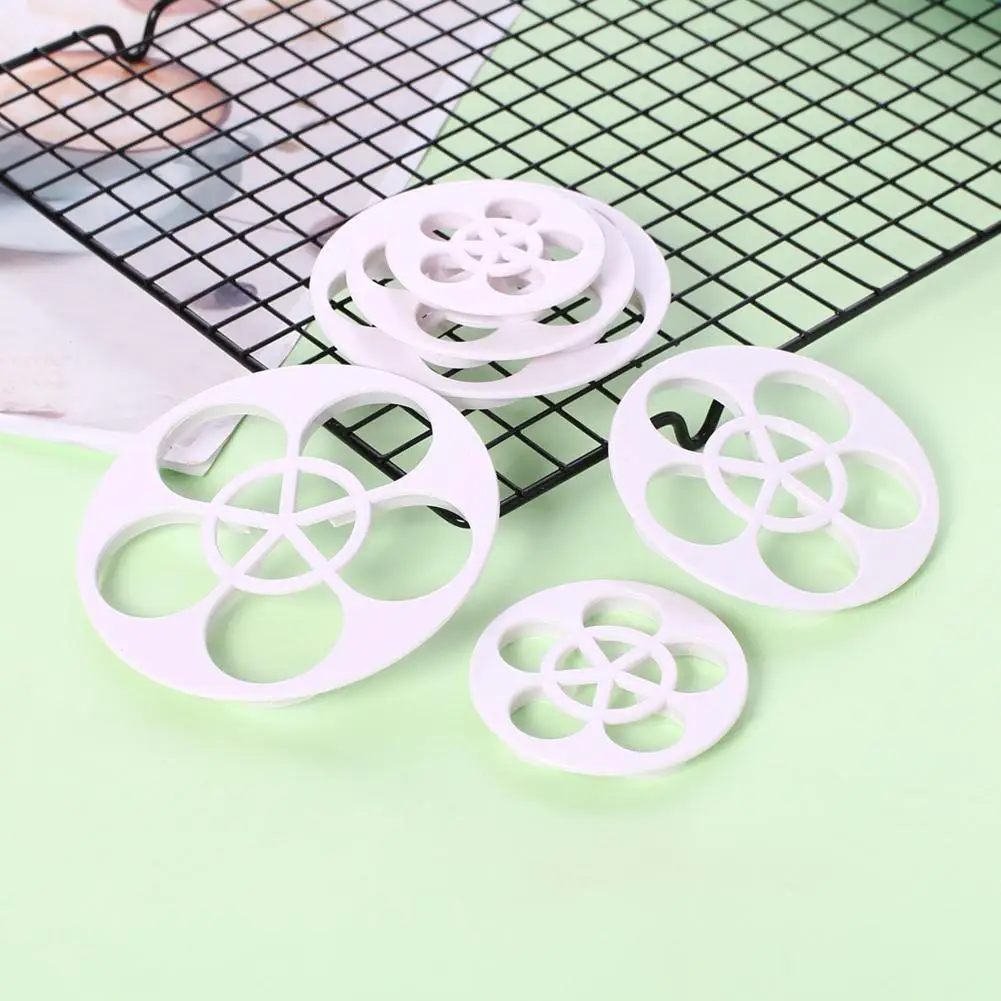 

1set/6Pcs Rose Petal Shaped Plunger Cutter Cake Decorating Cake Sugar Biscuit Candy Tool Tool Mold E1F2