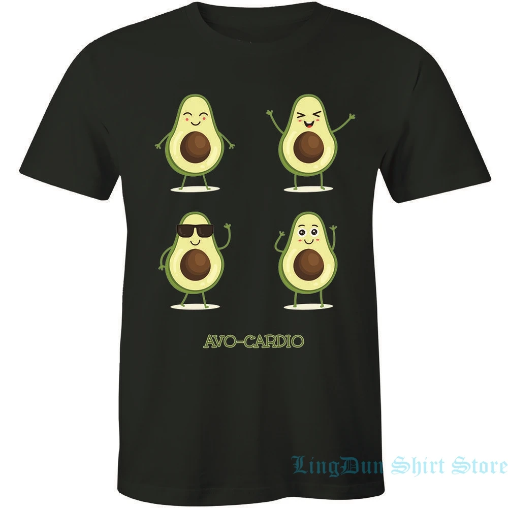 Футболка Avo Кардио забавная Мужская и женская футболка из 100% хлопка с авокадо для