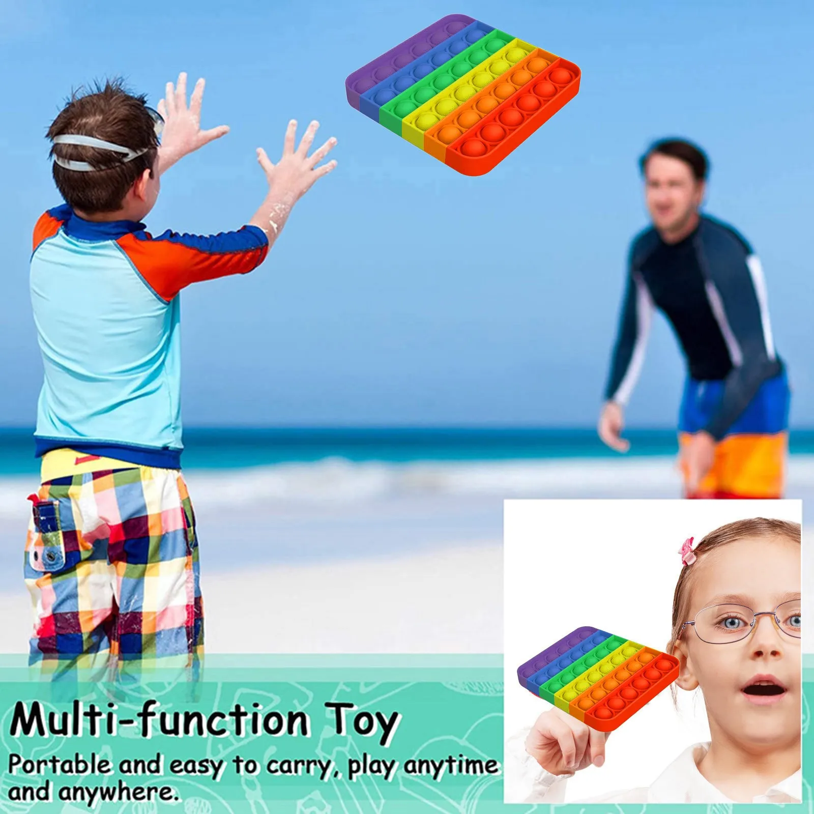 1PC Push Bubble Fidget Sensory Toy Autism Special Needs Stress Reliever Adult Kids Funny Antistress Toys Squishy Aнтистресс#50 |