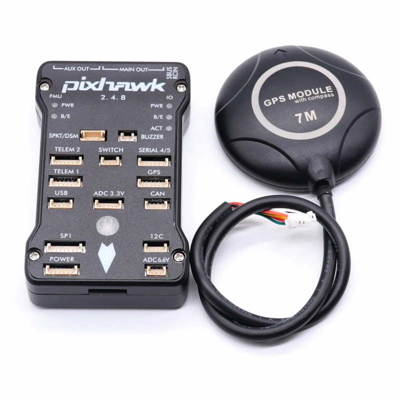 Контроллер полета автопилота Pixhawk 2.4.8 PIX PX4 32 бит 7 м GPS w/4G SD предохранительный