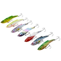 metal laser vib fishing lure 60mm 17g crankbait vibration spoon sinking spinner bait hard fishing tackle for bass perch pike