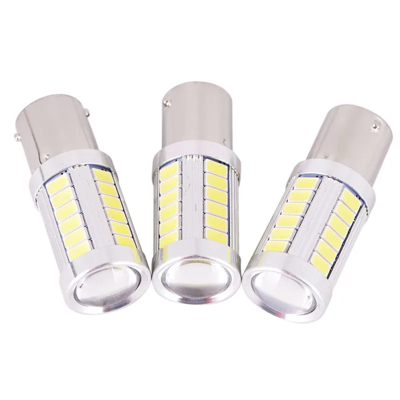 

1pc 1156 BA15S P21W 33 Led 5630 5730 Smd Car Tail Bulb Brake Lights auto Reverse Lamp Daytime Running Light Red White Yellow