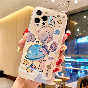 sumkeymi wrist strap cute girl blu ray cover phone case for iphone 7 8 12 11 plus mini pro max xs xr se2020 hand band cases free global shipping