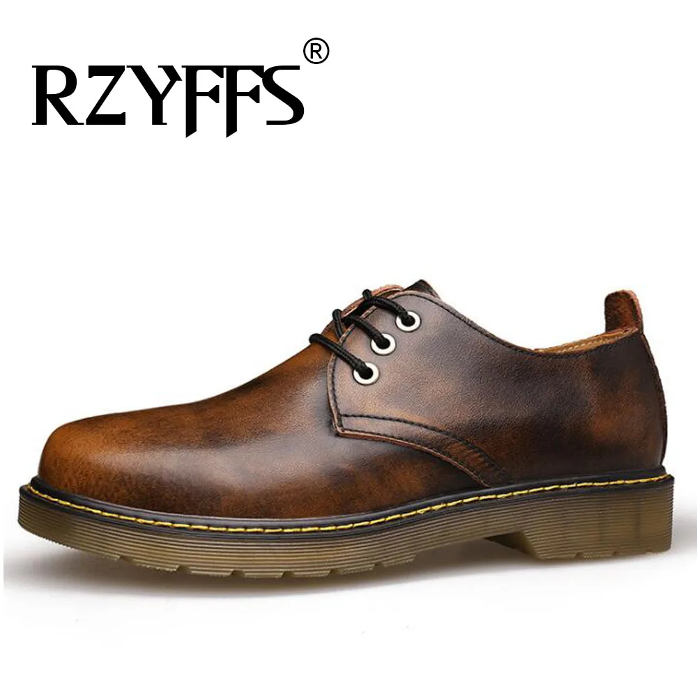 Top Quality Brand Men Flats Fashion Dress Leather Casual Work Genuine Shoes Men's Oxford Formal A54-30 | Обувь