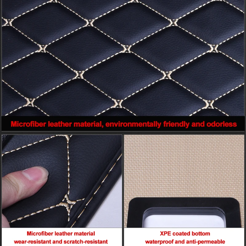 

kokololee leather car trunk mats for Borgward BX7 2016 2017 2018 2019 5seats 6seats 7seats cargo liner accessories interior boot