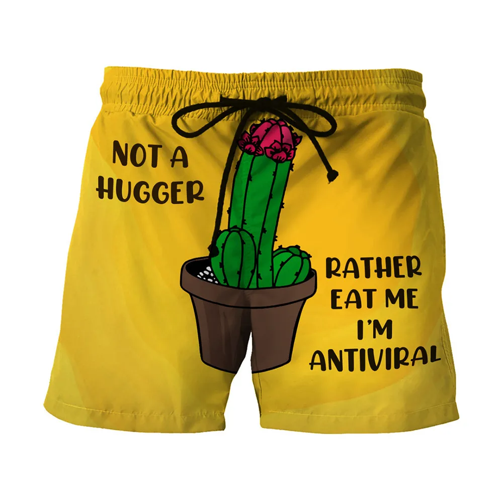 

PLstar Cosmos New summer Fashion Shorts Cactus 3D Printed Male/Female streetwear Casual Cool Shorts 01