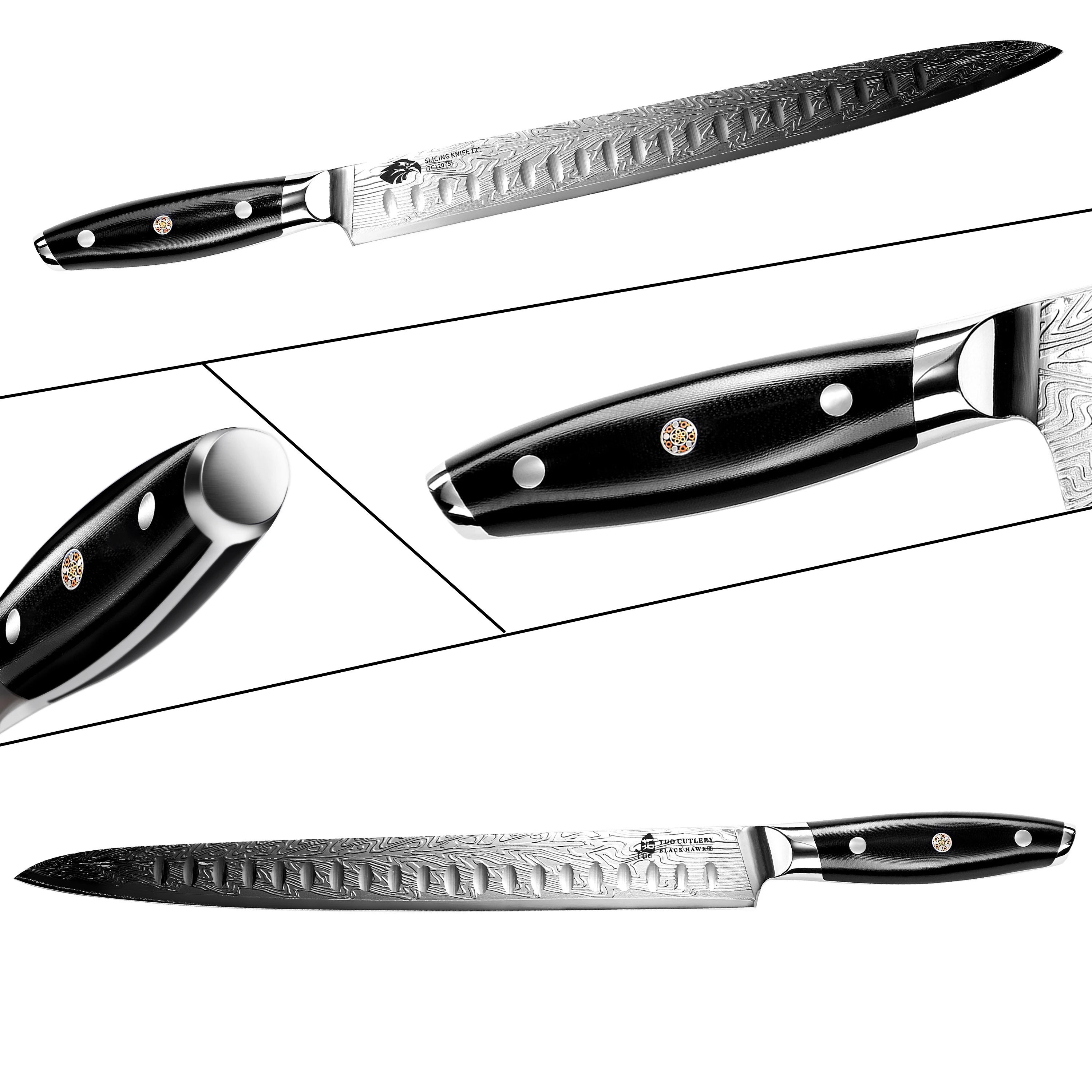 TUO нож для нарезки хлеба из высокоуглеродистой нержавеющей стали 12-дюймовый мяса