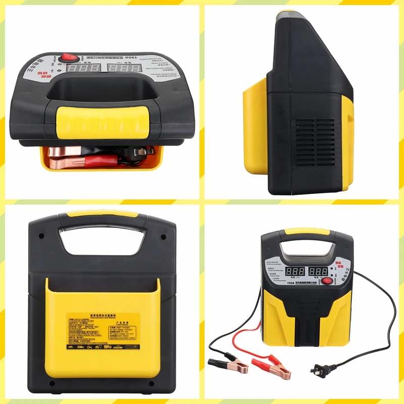 Автоматический 12V/24V автомобиль хранения Батарея Зарядное устройство ЖК дисплей