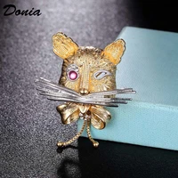 donia jewelry new fashion mens gold animal brooch jewelry party gift ladies girls scarf suit sweater pin jewelry