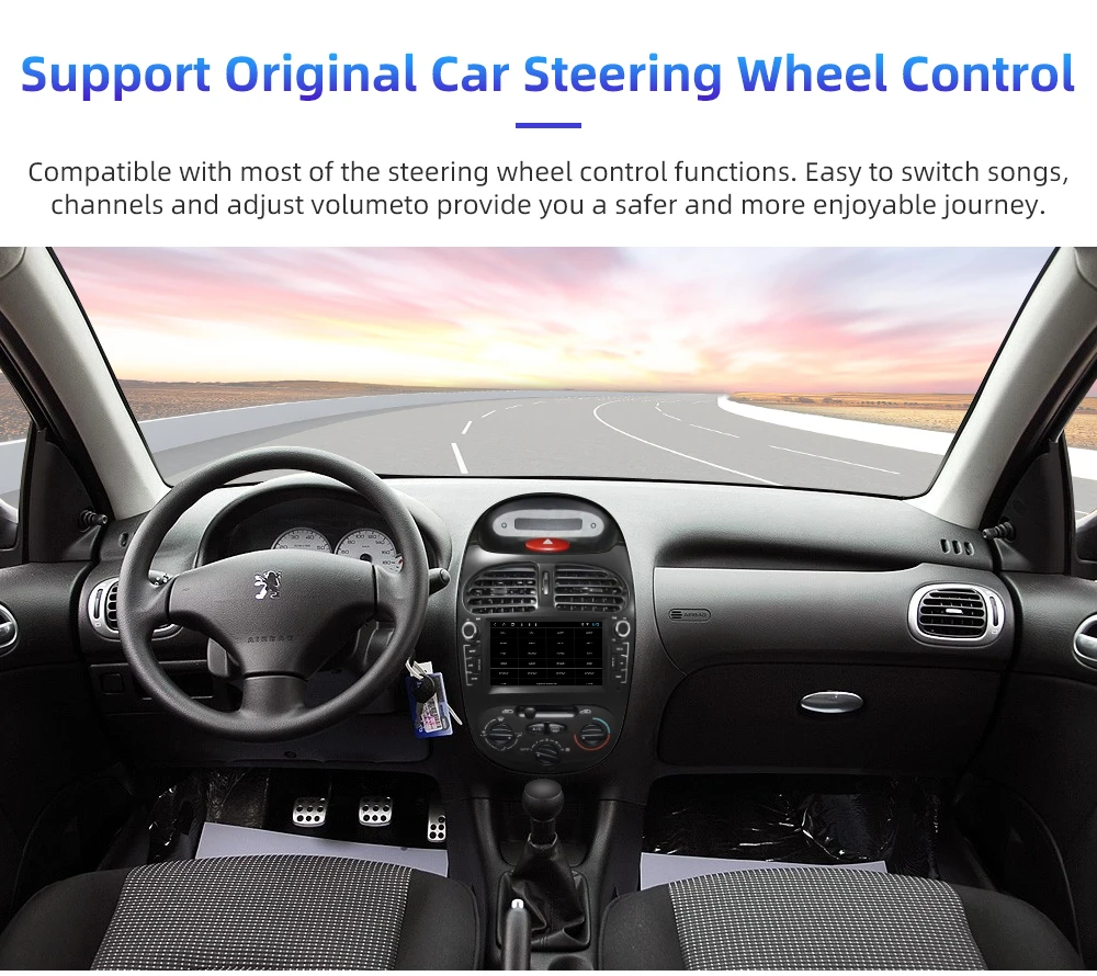 YAZH Android 9,0 Восьмиядерный gps Навигация dvd cd плеер для peugeot 206 FM радио 2002 2003 2004 2005 2006 2007 2008 стерео