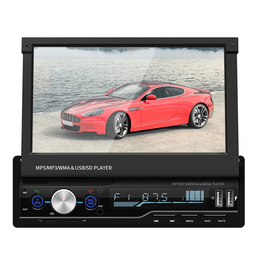 MP5 плеер с 7 дюймовым экраном Bluetooth 2 USB порта FM радио AUX MP5|Автомобильные