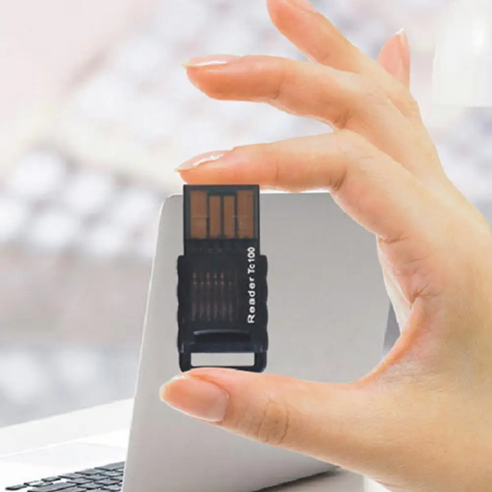 TC100 Portable Small High Speed ABS Metal 480 Mbps Micro Card Reader for Laptop