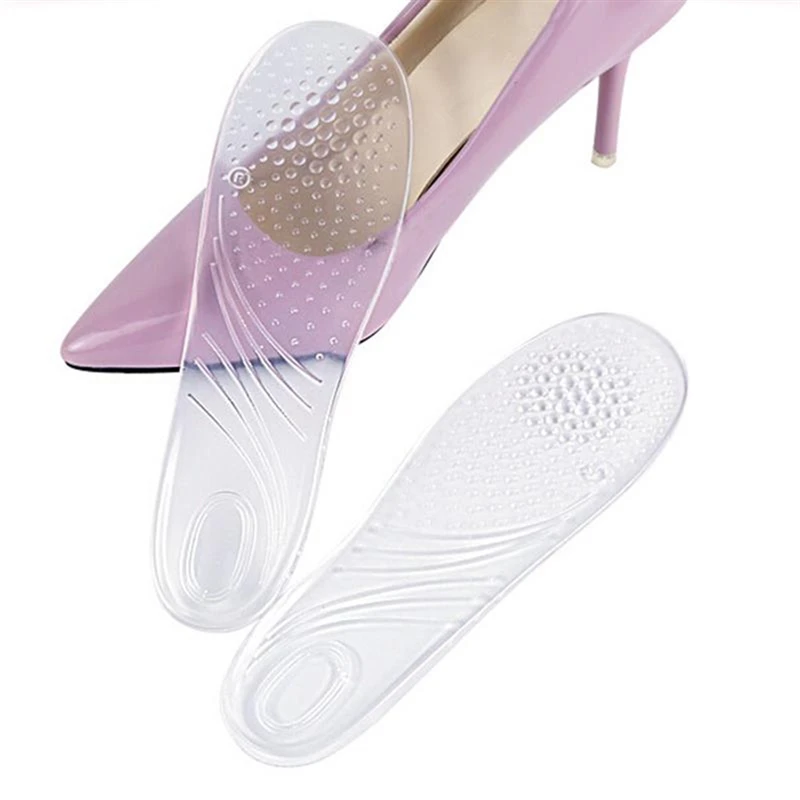 1 Pairs Transparent Foot Arch seven-point Pad Dot Massage non-slip Soft shock-absorbing half-size With Stickiness | Красота и