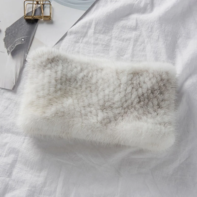 Для женщин из натурального меха норки шарфы для женская зимняя Толстая теплая