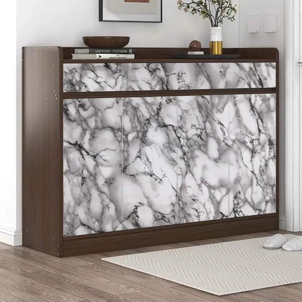 

Белая и черная мраморная Съемная пленка для столешниц, самоклеящаяся наклейка на стену, виниловые обои, подкладка для кухонной полки