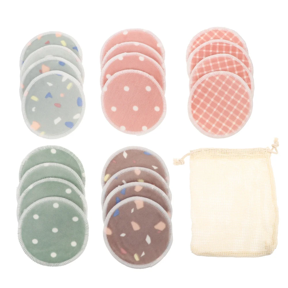 

1 Set of Makeup Remover Pads Reusable Powder Removal Pads with Storage Bag