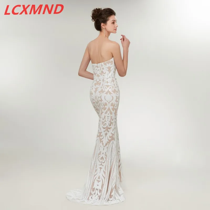 Милое вечернее платье Русалочки без рукавов с блестками длинное официальное для