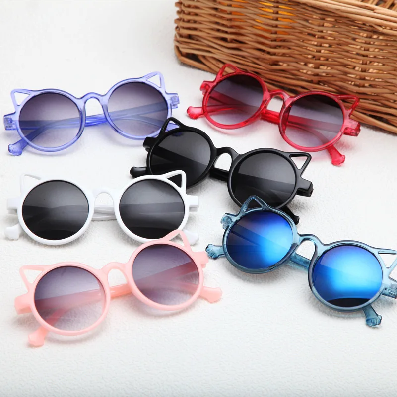 

Kids Sunglasses Girls Brand 2021 Cat Eye Children Glasses Boys Lens Baby Sun Glasses Cute Eyewear Shades Goggles UV400
