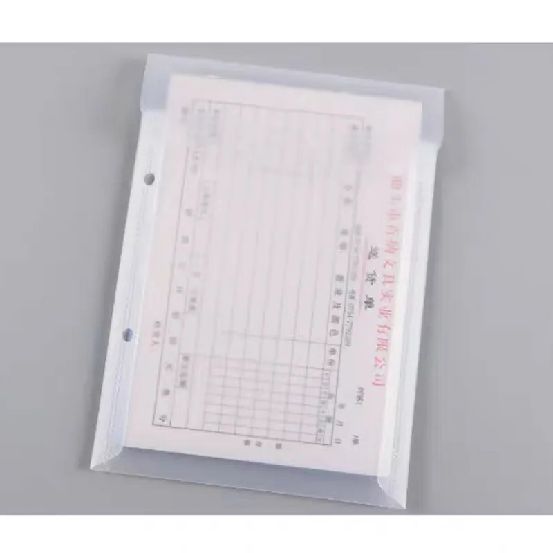 Прозрачная цветная пластиковая сумка для хранения А5 10 шт. 2 отверстия |